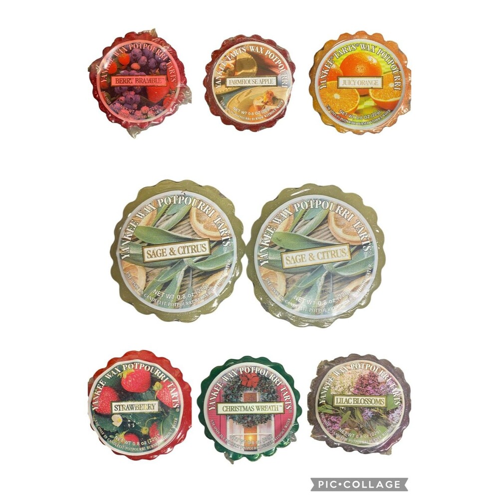 Vintage Yankee Candle Wax Melts Tarts Assorted Scents Lot of 8 Sealed NEW